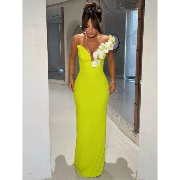 La Glamurosa - Abito bandage flowers