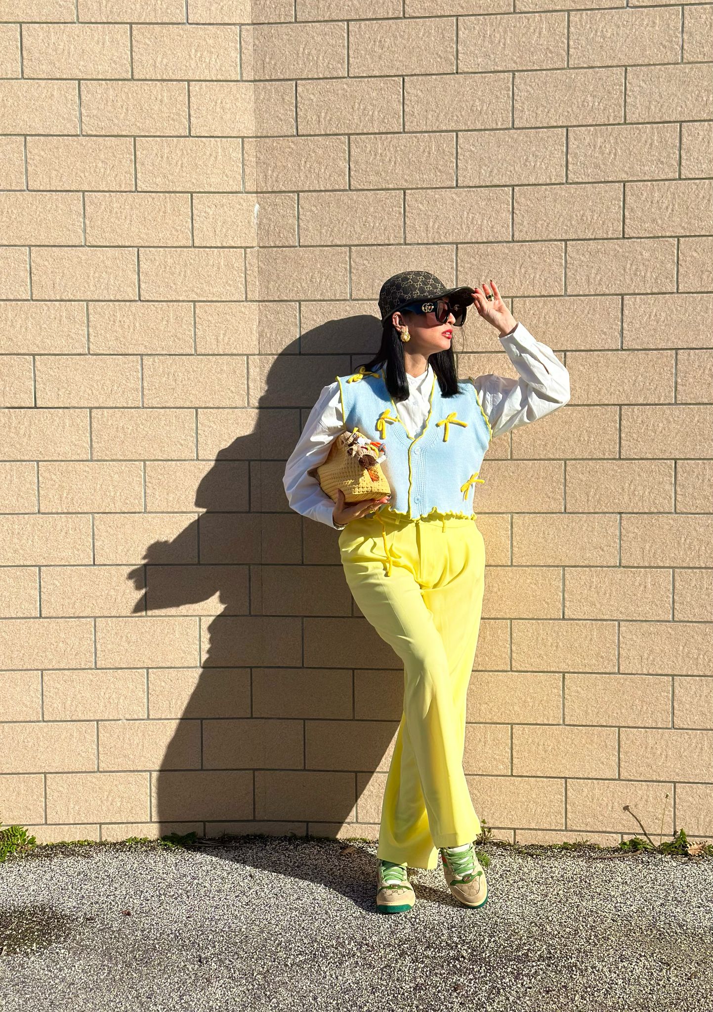 LA GLAMUROSA - Pantalone lumina yellow