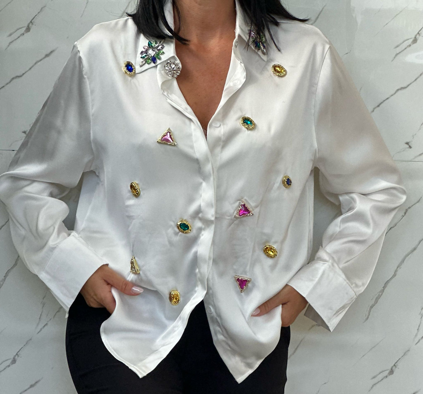 LA GLAMUROSA - Camicia jewels