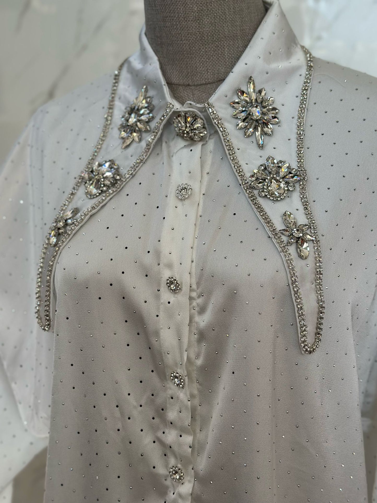 La Glamurosa - Camicia sofia gioiello in seta