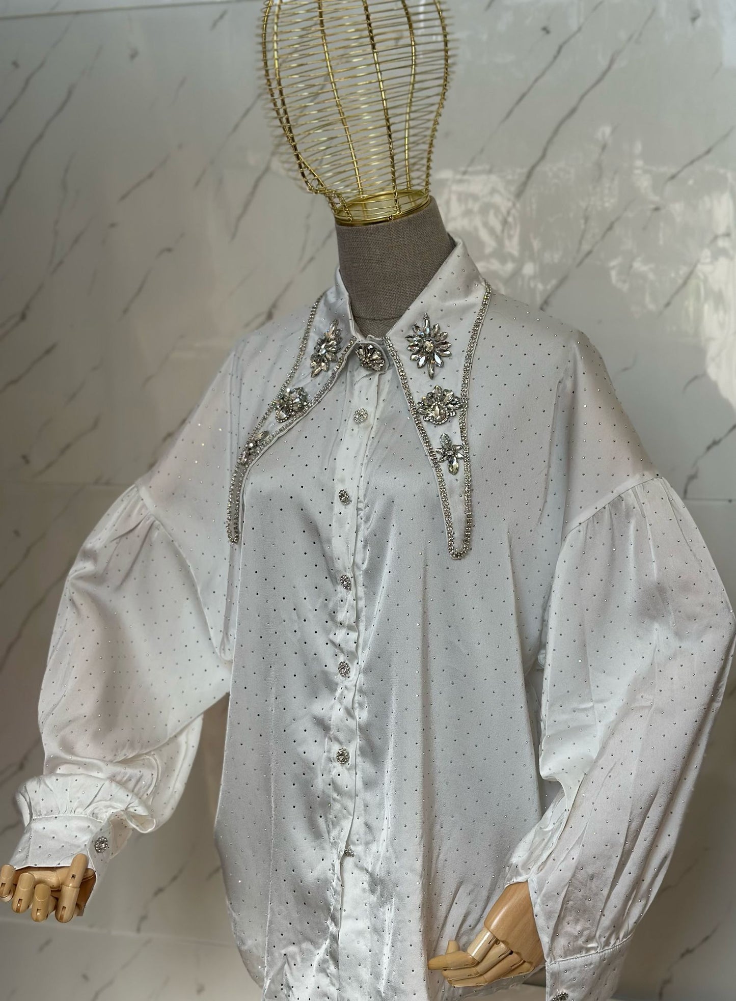 La Glamurosa - Camicia sofia gioiello in seta